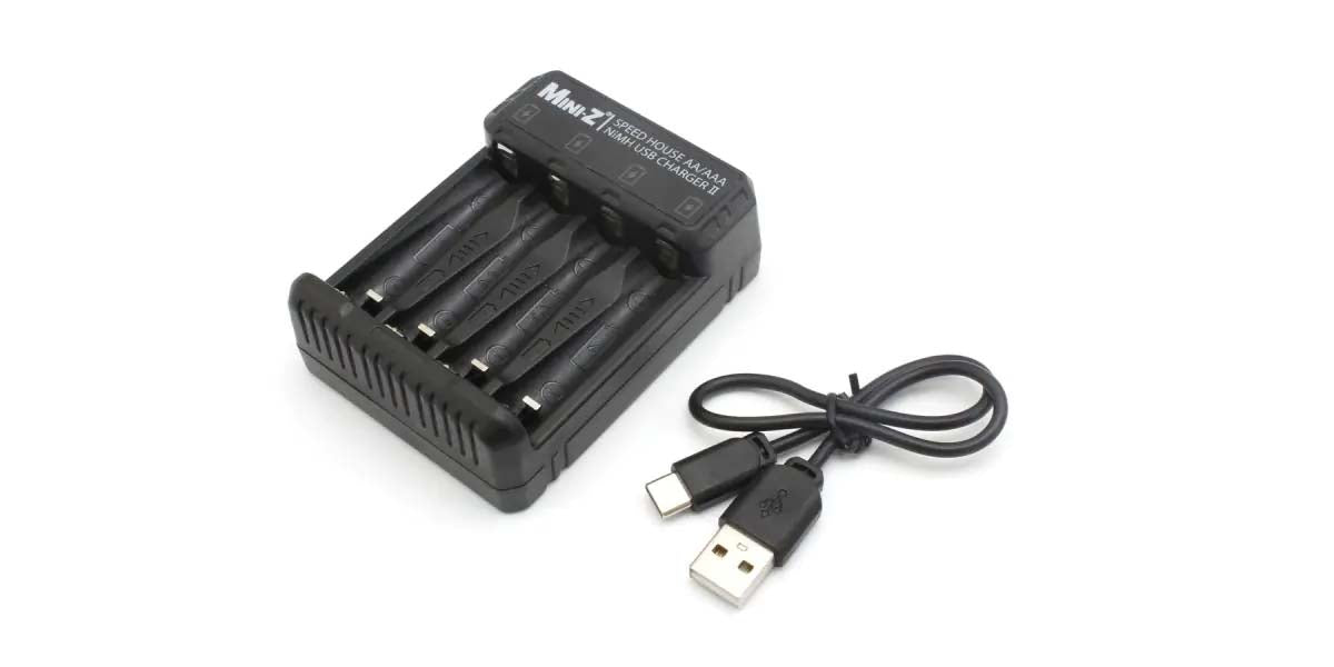 Kyosho - Speed House USB Charger 2 Mini-Z (AA-AAA) - K.72211 MINI-Z RACER