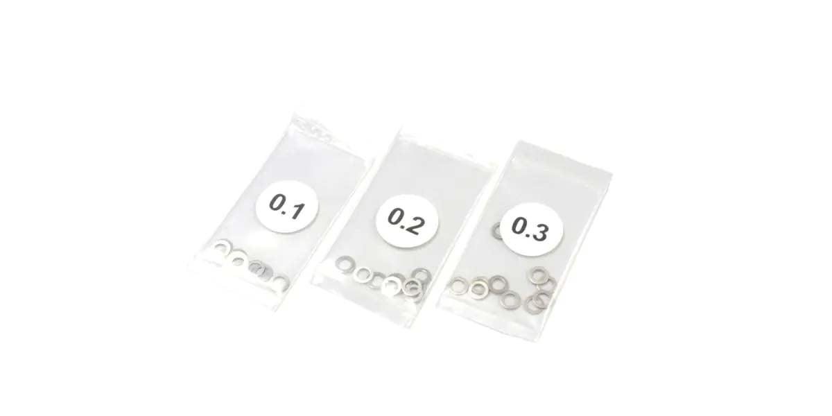 Kyosho - Shims 3.175mm (0.1-0.2-0.3) (10 each) For 540 Motor & Kingpin - K.96649B