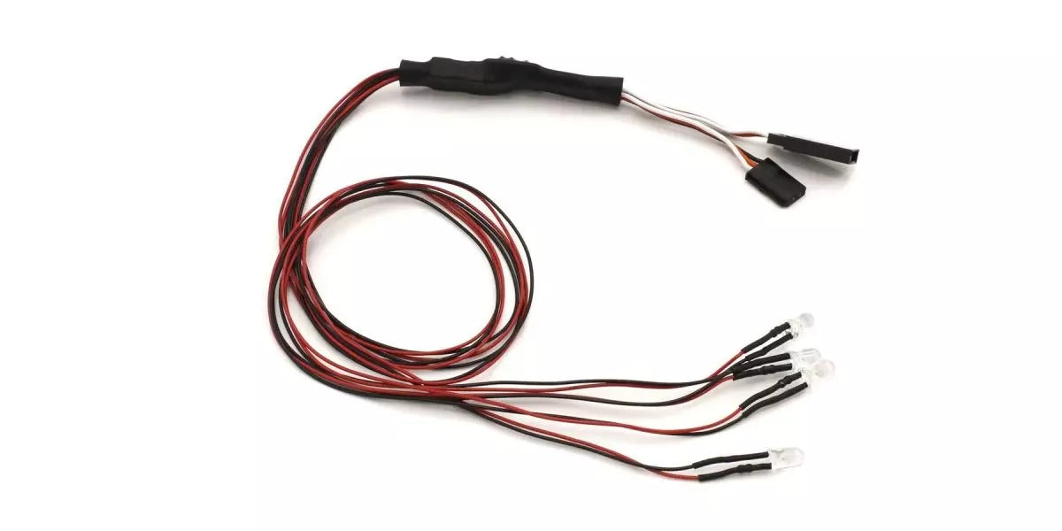 Kyosho - LED Light Unit Diam=5/L=400/Clear&Red (4 Bulbs) - K.97054-4CR-B ACCESSORIES