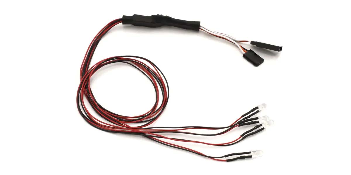 Kyosho - LED Light Unit (Diam=5/L=400) 2 Halogen Clear / 2 Red - K.97054-4HR ACCESSORIES