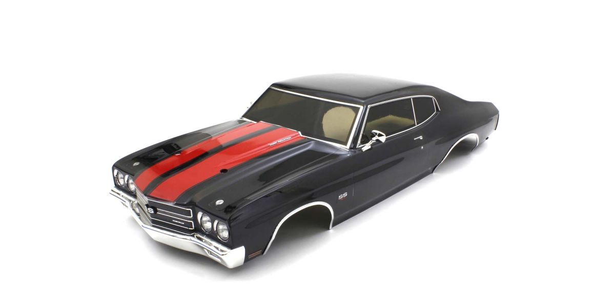 Kyosho - Fazer FZ02 1:10 Chevy Chevelle R SS 454 LS6 Body Set - Black - K.FAB702BK BODYSHELL & DECO