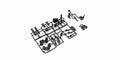 Kyosho - Hanging-On Racer Steering Head Set (YZR500/Black) - K.GP102BK 1:8 MOTO Parts