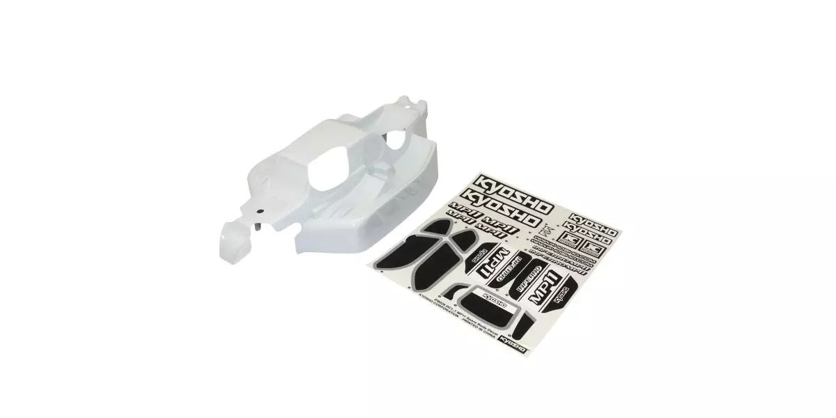 Kyosho - Inferno MP11 Pre-Cut 1.0mm White Bodyshell - K.IFB028HW BODYSHELL & DECO
