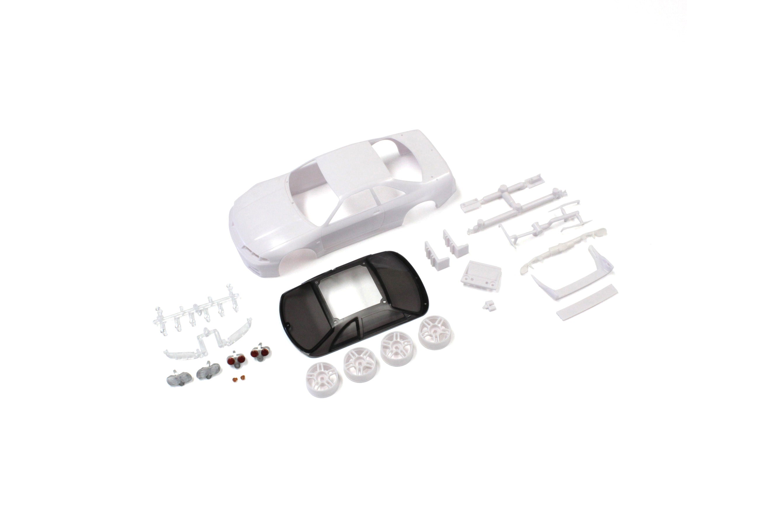 Kyosho - Bodyshell Nissan Skyline R33 Mini-Z + 4WD Rims (White Body) - K.MZN182 MINI R/C AUTOSCALE & BODYSHEL