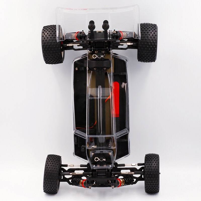 LC Racing – LC-PTG1-HRD – 1/10 scale 4wd entry level buggy – assembled rolling chassis (Red version) (Alloy Chassis, Carbon Fibre Towers, Shaft Driven Fully Adjustable Race Car) - Rolling Chassis Only - Needs all electrics to complete