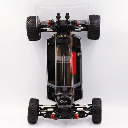LC Racing – LC-PTG1-HRD – 1/10 scale 4wd entry level buggy – assembled rolling chassis (Red version) (Alloy Chassis, Carbon Fibre Towers, Shaft Driven Fully Adjustable Race Car) - Rolling Chassis Only - Needs all electrics to complete