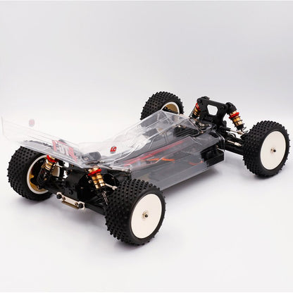 LC Racing – LC-PTG1-HRD – 1/10 scale 4wd entry level buggy – assembled rolling chassis (Red version) (Alloy Chassis, Carbon Fibre Towers, Shaft Driven Fully Adjustable Race Car) - Rolling Chassis Only - Needs all electrics to complete
