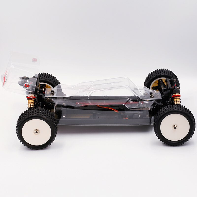 LC Racing – LC-PTG1-HRD – 1/10 scale 4wd entry level buggy – assembled rolling chassis (Red version) (Alloy Chassis, Carbon Fibre Towers, Shaft Driven Fully Adjustable Race Car) - Rolling Chassis Only - Needs all electrics to complete