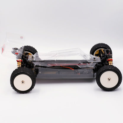 LC Racing – LC-PTG1-HRD – 1/10 scale 4wd entry level buggy – assembled rolling chassis (Red version) (Alloy Chassis, Carbon Fibre Towers, Shaft Driven Fully Adjustable Race Car) - Rolling Chassis Only - Needs all electrics to complete