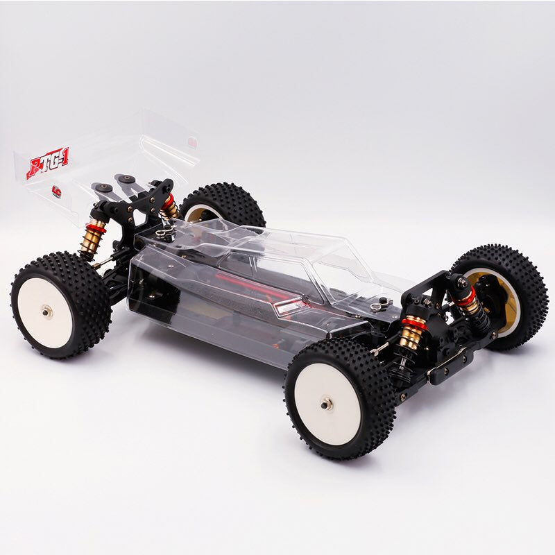 LC Racing – LC-PTG1-HRD – 1/10 scale 4wd entry level buggy – assembled rolling chassis (Red version) (Alloy Chassis, Carbon Fibre Towers, Shaft Driven Fully Adjustable Race Car) - Rolling Chassis Only - Needs all electrics to complete