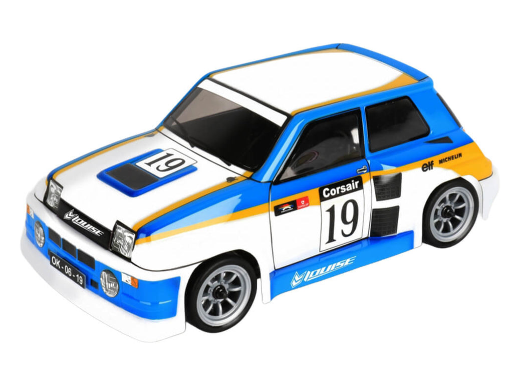 Louise RC - M-Chassis (210mm) R5 Renault Turbo Body Set in Clear Lexan - For 1/10 Tamiya MTC (W-170mm x Wheelbase-210mmmm) M03, M05, MB01, LMX (LNBA801)