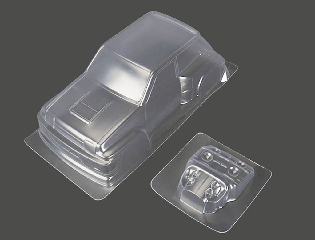 Louise RC - M-Chassis (210mm) R5 Renault Turbo Body Set in Clear Lexan - For 1/10 Tamiya MTC (W-170mm x Wheelbase-210mmmm) M03, M05, MB01, LMX (LNBA801)
