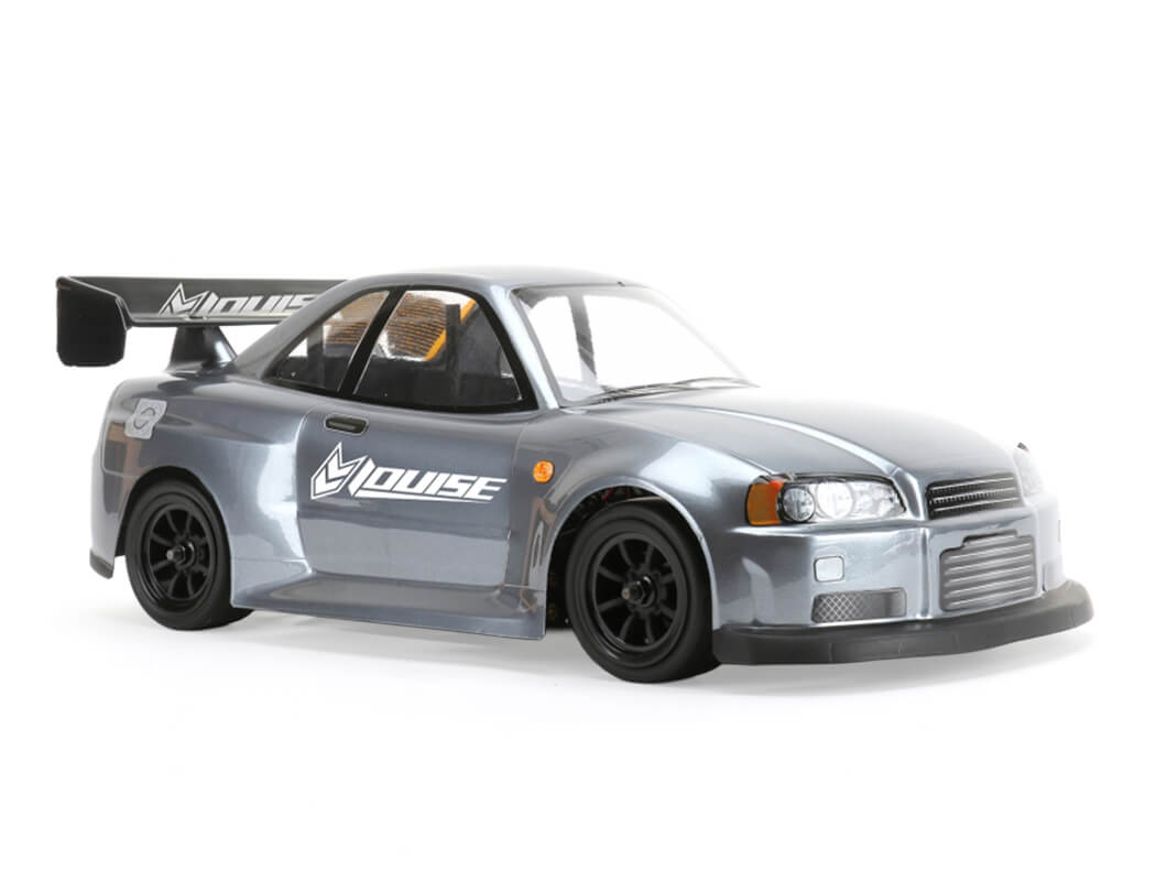 Louise RC - M-Chassis (210mm) Nissan Skyline R34 Body Set in Clear Lexan - For 1/10 Tamiya MTC (W-170mm x Wheelbase-210mmmm) M03, M05, MB01, LMX (LNBA813)