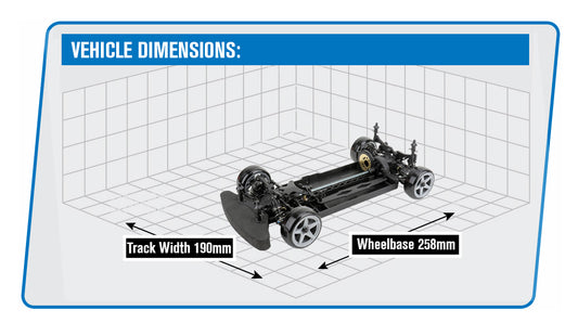 LOUISE - RC 1/10 4WD LDX DRIFT / Touring Car - Assembled (No Electrics or Body) - LNha101