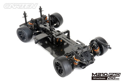 (PRE-ORDER) Carten - M210F (R PLUS) FWD 1/10 Racing Grade Carbon Fibre M-CHASSIS (225mm Mini wheelbase) KIT Form (R & Plus Parts Fitted) - (Requires all electrics, & body etc)