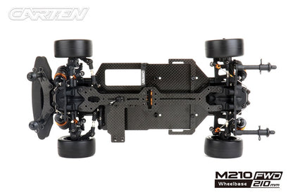 (PRE-ORDER) Carten - M210F (R PLUS) FWD 1/10 Racing Grade Carbon Fibre M-CHASSIS (225mm Mini wheelbase) KIT Form (R & Plus Parts Fitted) - (Requires all electrics, & body etc)