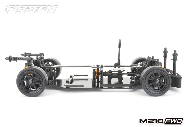 (PRE-ORDER) Carten - M210F (R PLUS) FWD 1/10 Racing Grade Carbon Fibre M-CHASSIS (225mm Mini wheelbase) KIT Form (R & Plus Parts Fitted) - (Requires all electrics, & body etc)