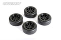 LOUISE / Carten M210 MTC & Tamiya M-Chassis RC DRIFT TIRES & WHEELS (8 spoke Black)