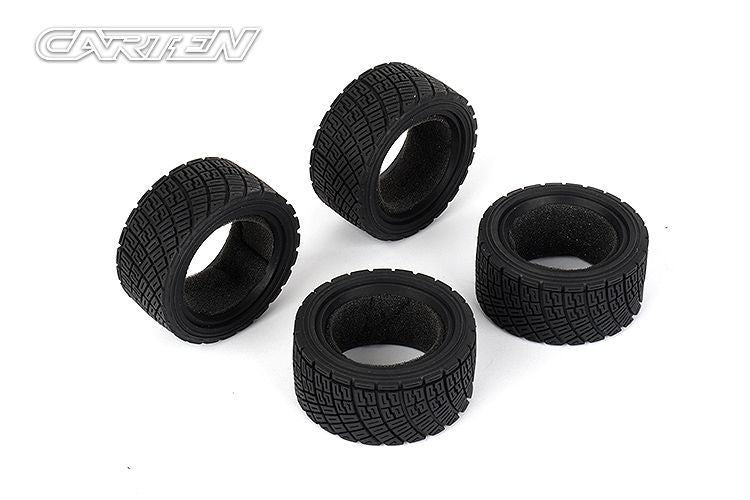 LOUISE / Carten - MTC RC M RALLY TIRES & FOAM INSERTS (Fits Tamiya M-Chassis) 4pcs