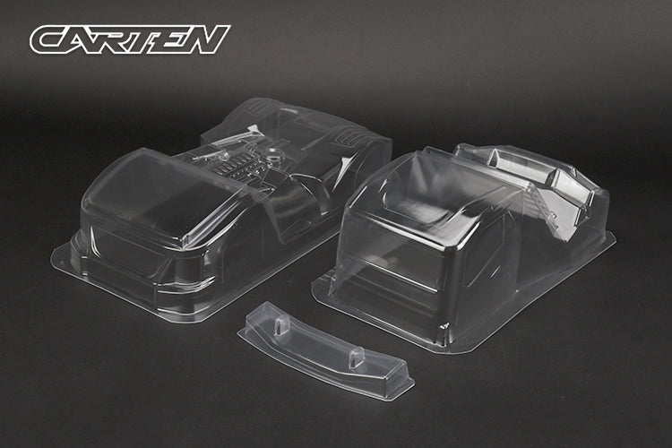 Clear & Cut - EURO TRUCK Body Shell - FITS MTC M-Chassis size (210MM Wheel Base / 160mm Wide) - Clear with Masking (Copy)