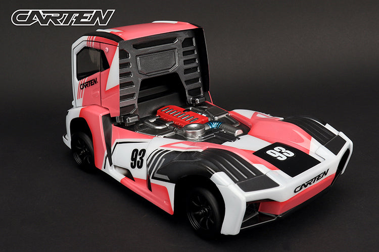 Clear & Cut - EURO TRUCK Body Shell - FITS MTC M-Chassis size (210MM Wheel Base / 160mm Wide) - Clear with Masking (Copy)