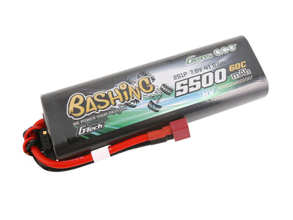 GENS ACE - G-TECH LIPO RC BATTERY Round Case 2S 7.4v 5500mAh 60C DEAN T-PLUG (FITS TAMIYA TT01E)