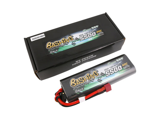GENS ACE - G-TECH LIPO RC BATTERY Round Case 2S 7.4v 5500mAh 60C DEAN T-PLUG (FITS TAMIYA TT01E)