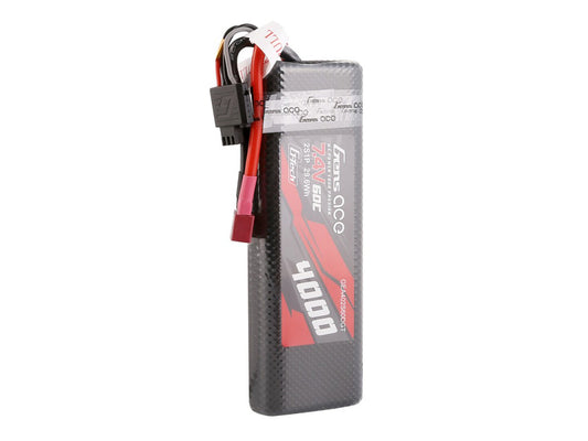GENS ACE - G-TECH LIPO RC BATTERY Round Case 2S 7.4v 4000mAh 60C DEAN T-PLUG (FITS TAMIYA TT01E)