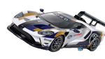 TAMIYA 51664 - 1/10 RC FORD GT MKII Body Shell 190mm wide / 257mm Standard Wheelbase - With Stickers, Masking and Body Parts