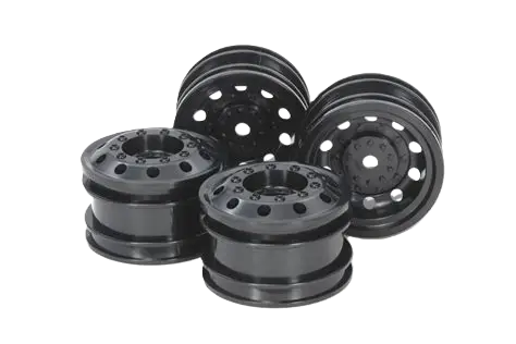 TAMIYA 54741 - TT01E RC 1/14 EURO TRUCK WHEELS F&R (BLACK) (2Pcs Each)