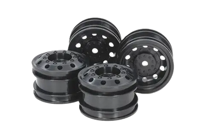 TAMIYA 54741 - TT01E RC 1/14 EURO TRUCK WHEELS F&R (BLACK) (2Pcs Each)