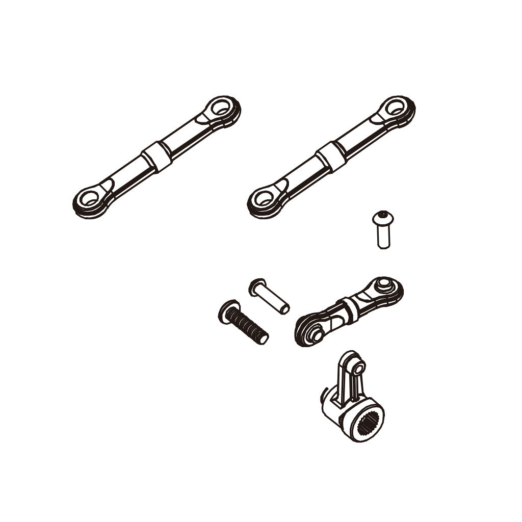 PD Racing TK16 & TR16  - Steering arms + servo saver