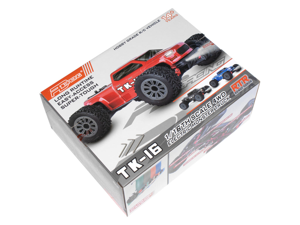 PD RACING - TK16 Brushed Truck 1:16 SCALE READY TO RUN WITH 2S LIPO (22mph) - PD303T (With LED lights)