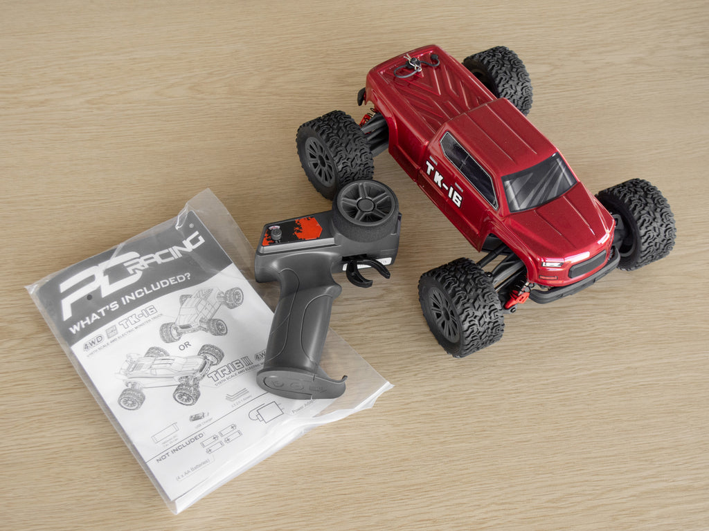PD RACING - TK16 Brushed Truck 1:16 SCALE READY TO RUN WITH 2S LIPO (22mph) - PD303T (With LED lights)