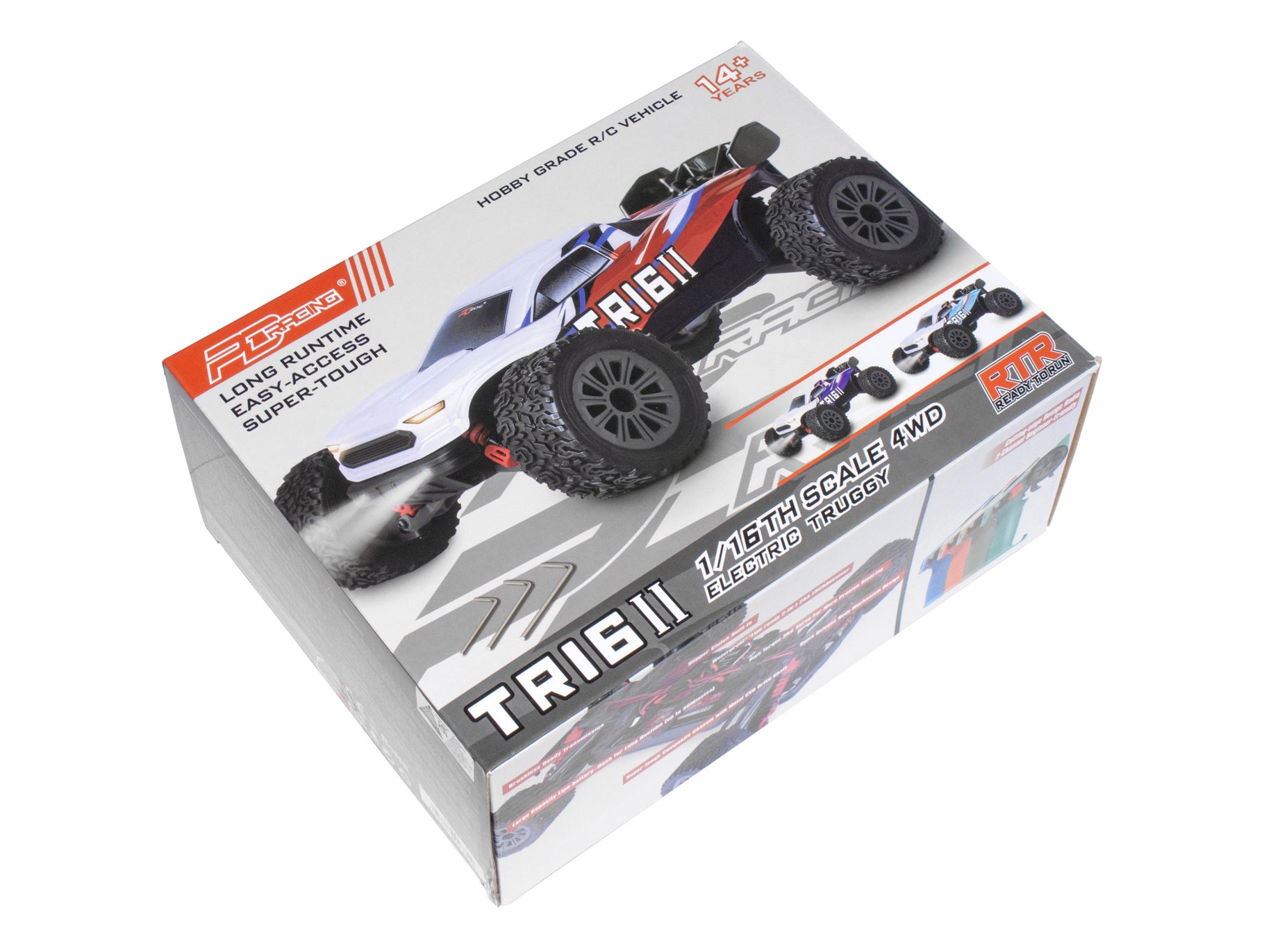 PD RACING - TR16 II Brushed Truggy 1:16 SCALE READY TO RUN WITH 2S LIPO (30mph) - PD304T