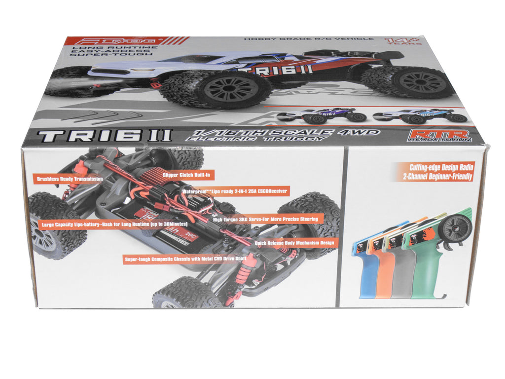 PD RACING - TR16 II Brushed Truggy 1:16 SCALE READY TO RUN WITH 2S LIPO (30mph) - PD304T
