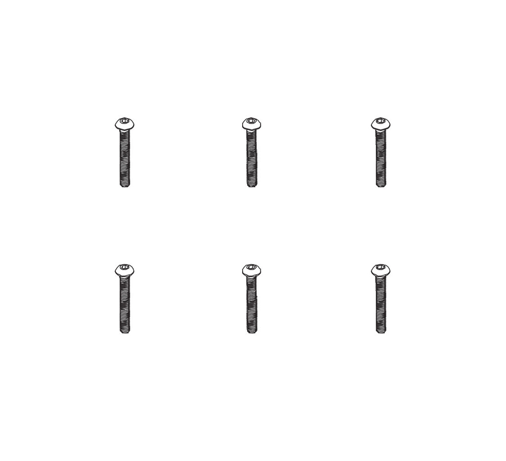 PD RACING SPARES - 1/10TH TK10 & TR10 - B head hex screw HM4*30   6pcs - PD602-078