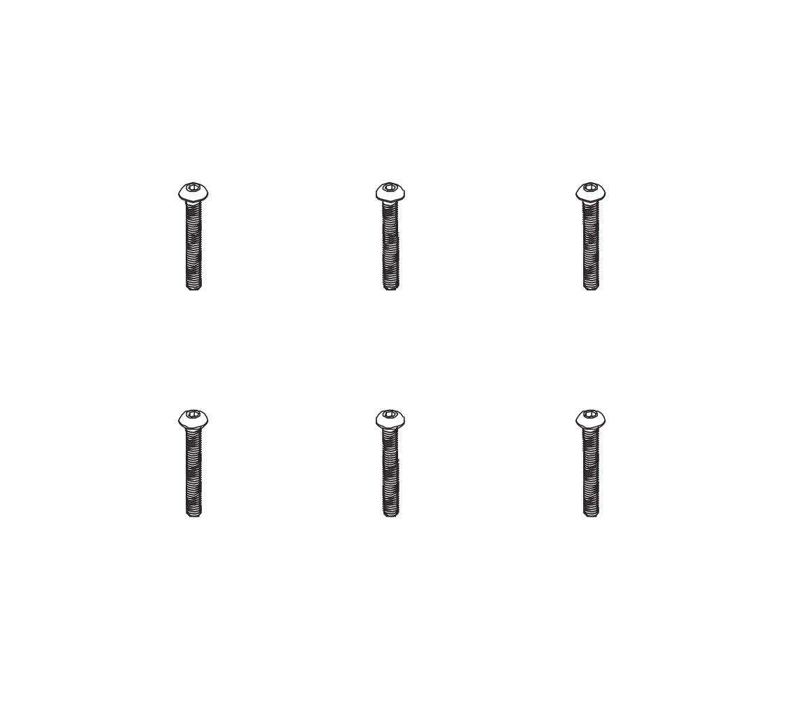 PD RACING SPARES - 1/10TH TK10 & TR10 - B head hex screw HM4*30   6pcs - PD602-078