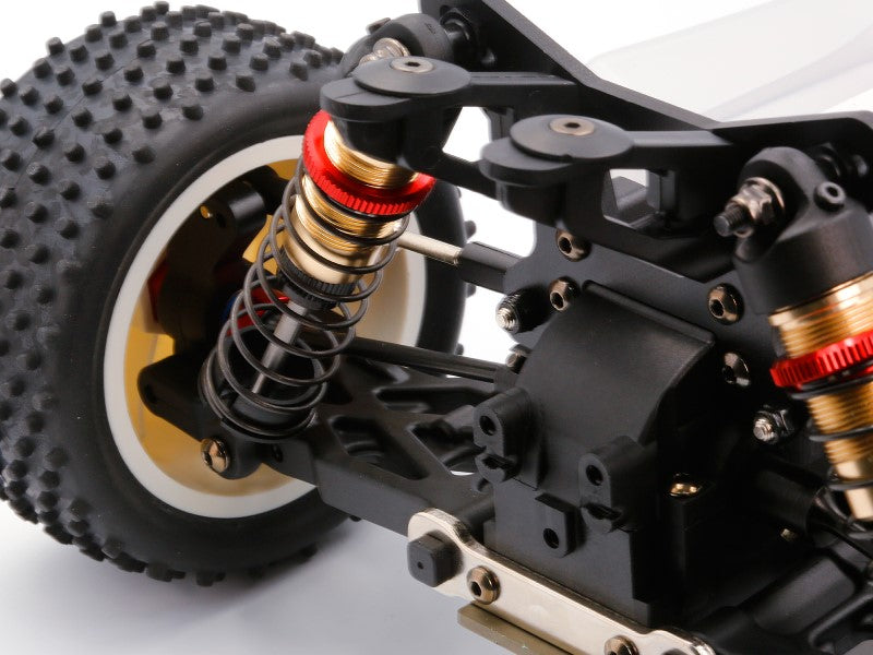 LC Racing – LC-PTG1-HRD – 1/10 scale 4wd entry level buggy – assembled rolling chassis (Red version) (Alloy Chassis, Carbon Fibre Towers, Shaft Driven Fully Adjustable Race Car) - Rolling Chassis Only - Needs all electrics to complete