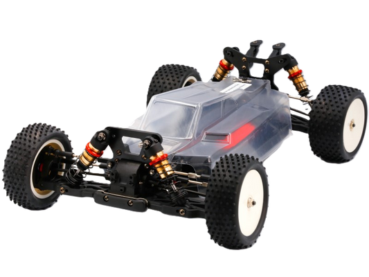 LC Racing – LC-PTG1-HRD – 1/10 scale 4wd entry level buggy – assembled rolling chassis (Red version) (Alloy Chassis, Carbon Fibre Towers, Shaft Driven Fully Adjustable Race Car) - Rolling Chassis Only - Needs all electrics to complete