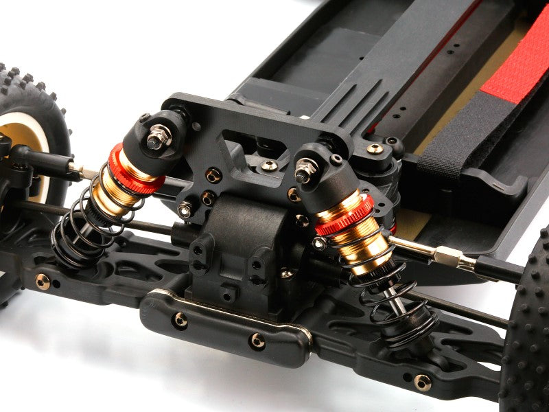 LC Racing – LC-PTG1-HRD – 1/10 scale 4wd entry level buggy – assembled rolling chassis (Red version) (Alloy Chassis, Carbon Fibre Towers, Shaft Driven Fully Adjustable Race Car) - Rolling Chassis Only - Needs all electrics to complete