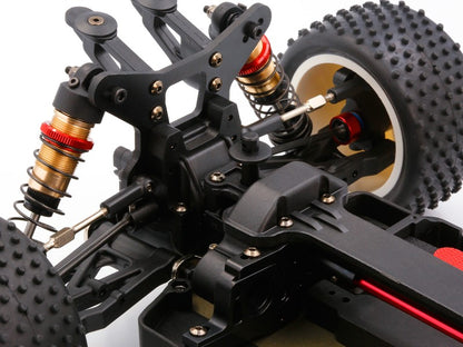 LC Racing – LC-PTG1-HRD – 1/10 scale 4wd entry level buggy – assembled rolling chassis (Red version) (Alloy Chassis, Carbon Fibre Towers, Shaft Driven Fully Adjustable Race Car) - Rolling Chassis Only - Needs all electrics to complete