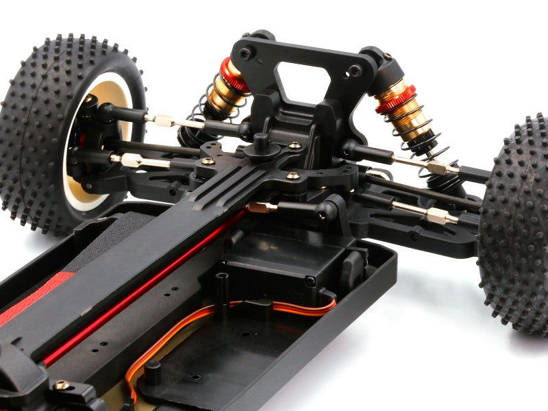 LC Racing – LC-PTG1-HRD – 1/10 scale 4wd entry level buggy – assembled rolling chassis (Red version) (Alloy Chassis, Carbon Fibre Towers, Shaft Driven Fully Adjustable Race Car) - Rolling Chassis Only - Needs all electrics to complete