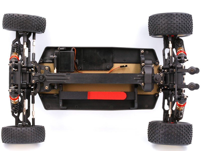 LC Racing – LC-PTG1-HRD – 1/10 scale 4wd entry level buggy – assembled rolling chassis (Red version) (Alloy Chassis, Carbon Fibre Towers, Shaft Driven Fully Adjustable Race Car) - Rolling Chassis Only - Needs all electrics to complete