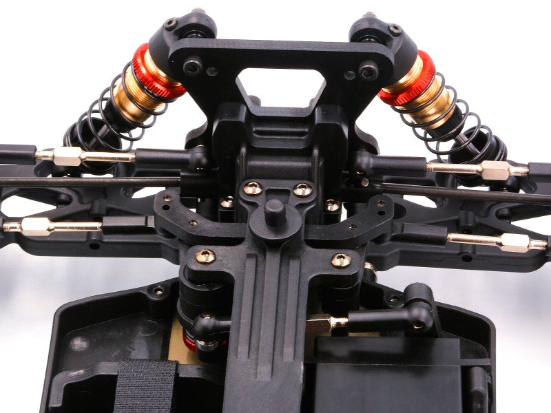 LC Racing – LC-PTG1-HRD – 1/10 scale 4wd entry level buggy – assembled rolling chassis (Red version) (Alloy Chassis, Carbon Fibre Towers, Shaft Driven Fully Adjustable Race Car) - Rolling Chassis Only - Needs all electrics to complete