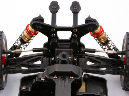 LC Racing – LC-PTG1-HRD – 1/10 scale 4wd entry level buggy – assembled rolling chassis (Red version) (Alloy Chassis, Carbon Fibre Towers, Shaft Driven Fully Adjustable Race Car) - Rolling Chassis Only - Needs all electrics to complete