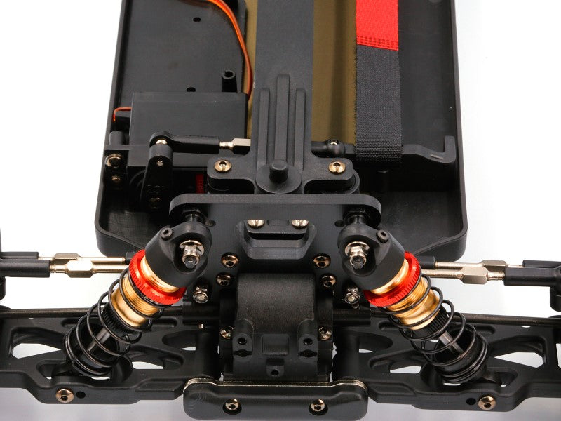 LC Racing – LC-PTG1-HRD – 1/10 scale 4wd entry level buggy – assembled rolling chassis (Red version) (Alloy Chassis, Carbon Fibre Towers, Shaft Driven Fully Adjustable Race Car) - Rolling Chassis Only - Needs all electrics to complete