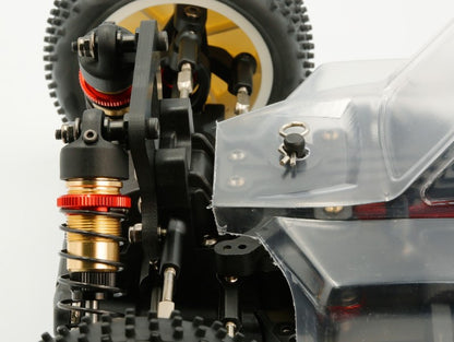 LC Racing – LC-PTG1-HRD – 1/10 scale 4wd entry level buggy – assembled rolling chassis (Red version) (Alloy Chassis, Carbon Fibre Towers, Shaft Driven Fully Adjustable Race Car) - Rolling Chassis Only - Needs all electrics to complete