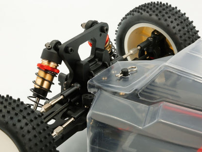 LC Racing – LC-PTG1-HRD – 1/10 scale 4wd entry level buggy – assembled rolling chassis (Red version) (Alloy Chassis, Carbon Fibre Towers, Shaft Driven Fully Adjustable Race Car) - Rolling Chassis Only - Needs all electrics to complete