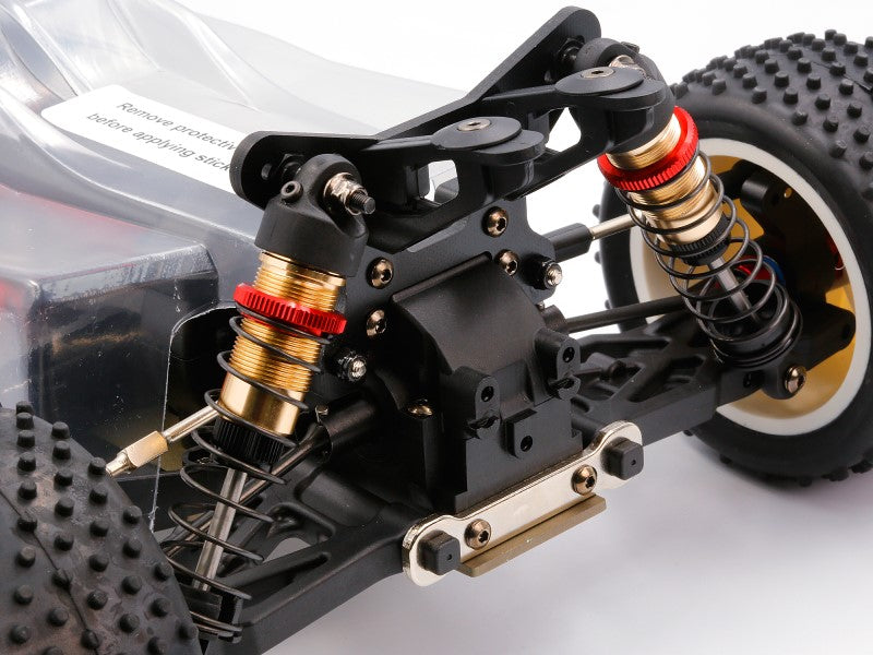 LC Racing – LC-PTG1-HRD – 1/10 scale 4wd entry level buggy – assembled rolling chassis (Red version) (Alloy Chassis, Carbon Fibre Towers, Shaft Driven Fully Adjustable Race Car) - Rolling Chassis Only - Needs all electrics to complete
